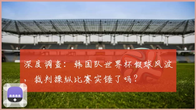 深度调查：韩国队世界杯假球风波，裁判操纵比赛实锤了吗？